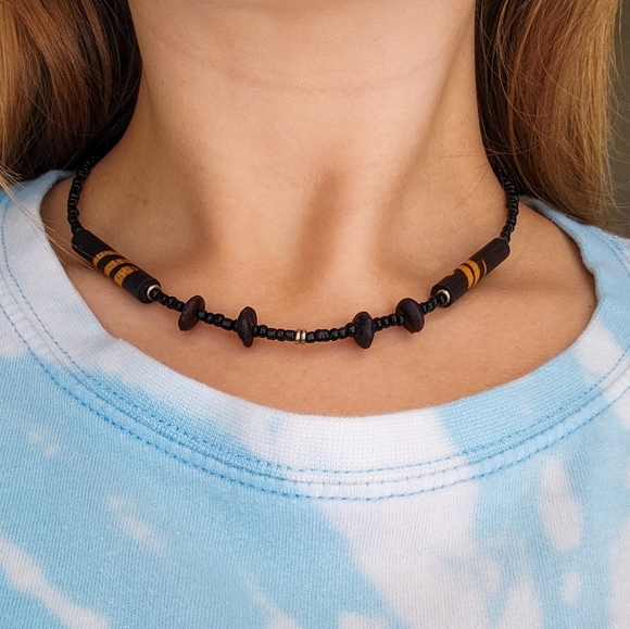 Beachy Boho Beaded Choker Bubdle of 2 - Picture 2 of 6